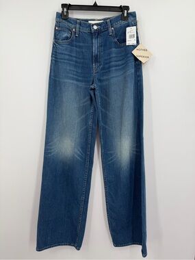 MOTHER The Spinner Zip Sneak Jeans 26 NWT Paint The Town Wide Leg $258